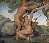 Michelangelo Buonarroti Genesis The Fall and Expulsion from Paradise The Original Sin painting